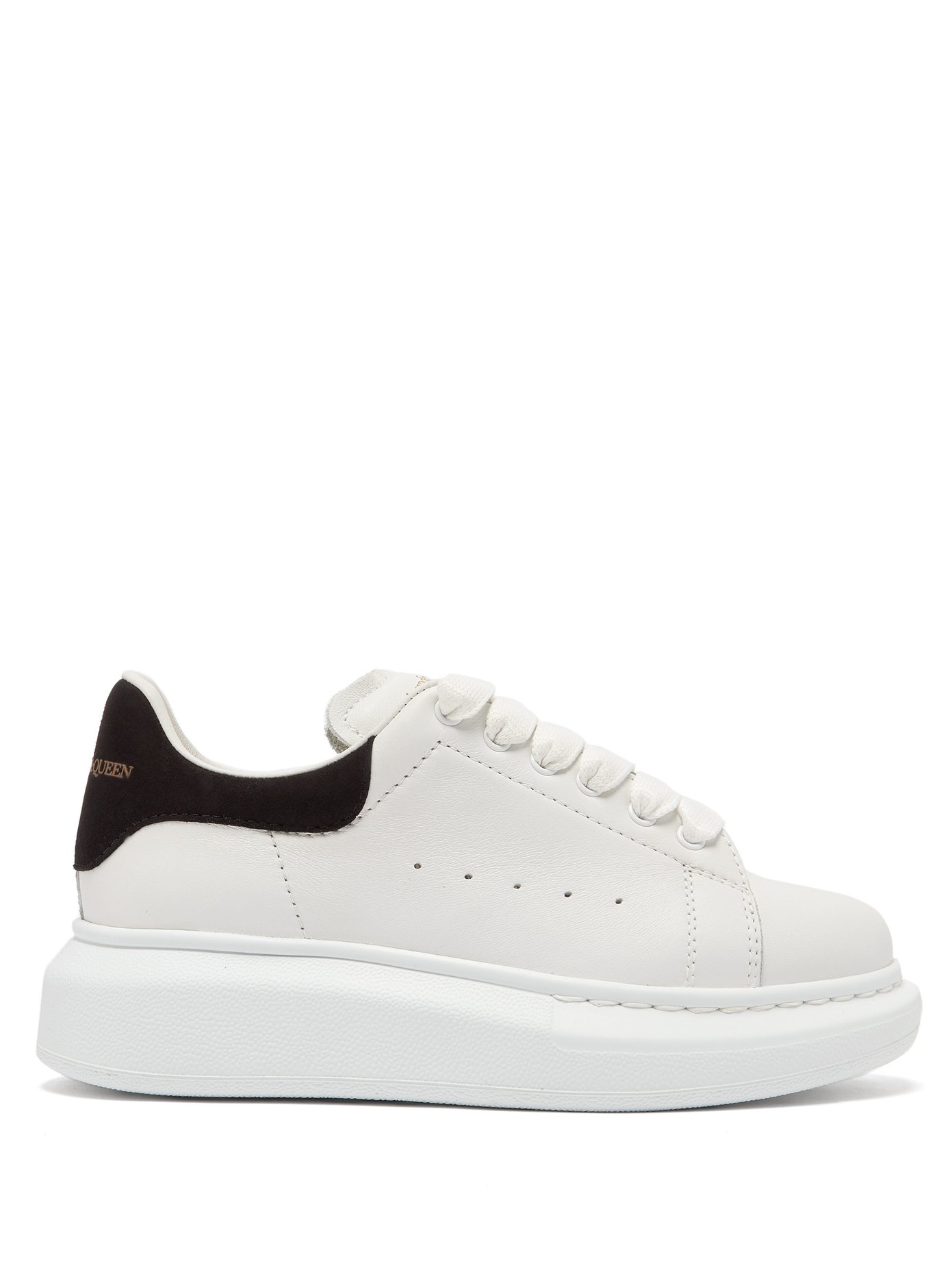 Raised-sole leather trainers | A 