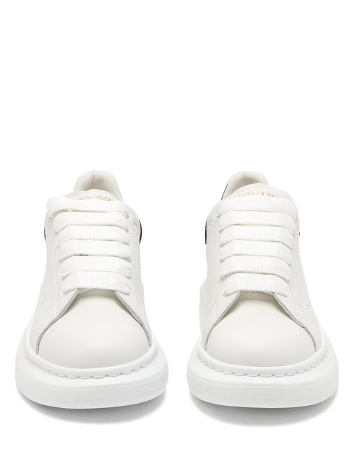 Raised-sole leather trainers | A 