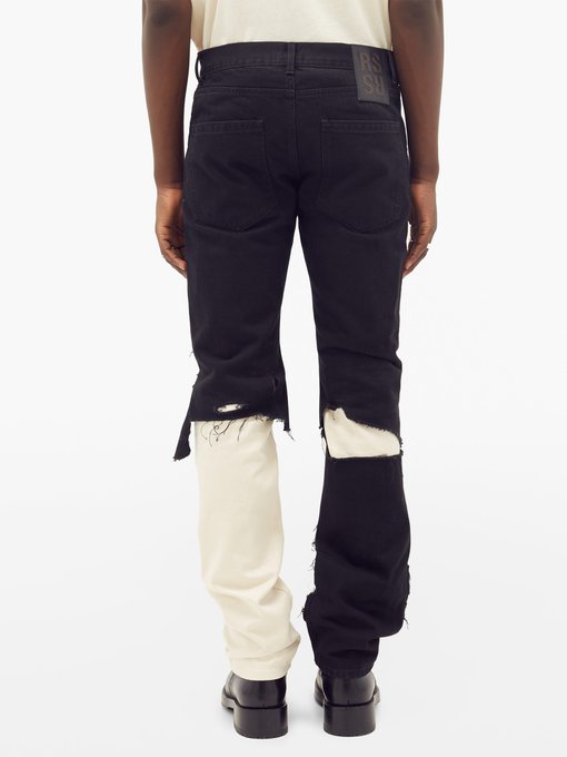 Distressed layered jeans | Raf Simons 