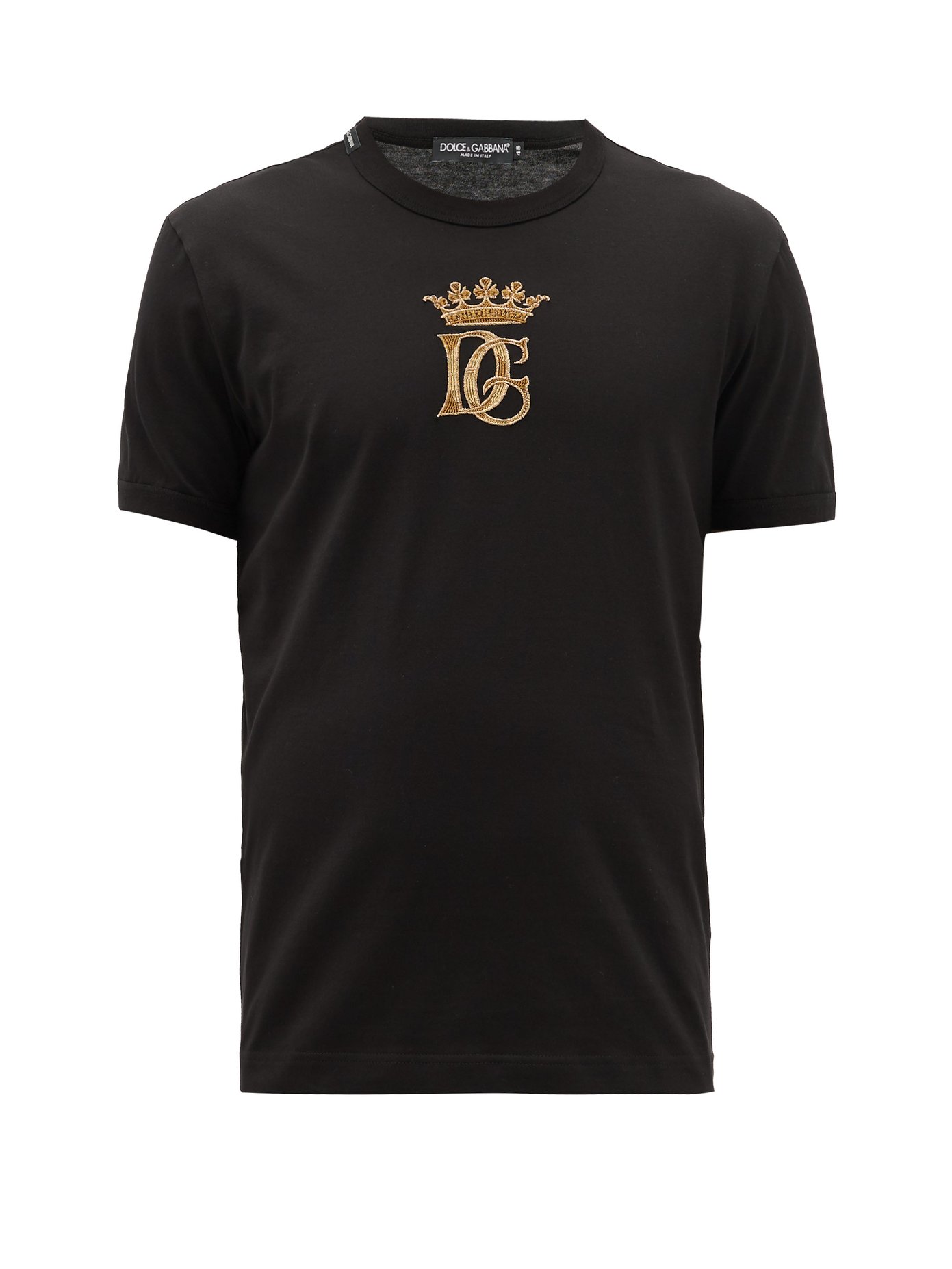 Crown logo-embroidered cotton T-shirt 