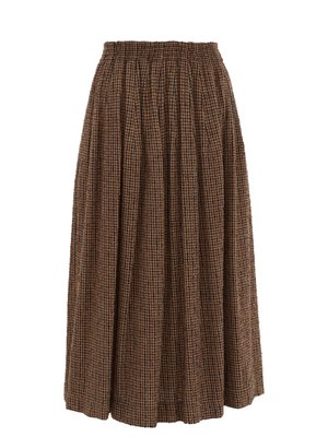 Elasticated-waist textured tweed full skirt | Raey | MATCHESFASHION US