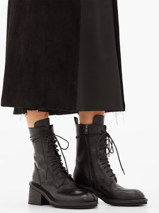 Block-heel leather boots | Ann 