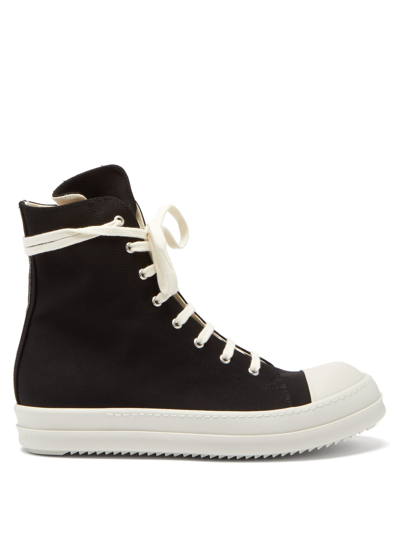 High-top canvas trainers | Rick Owens 