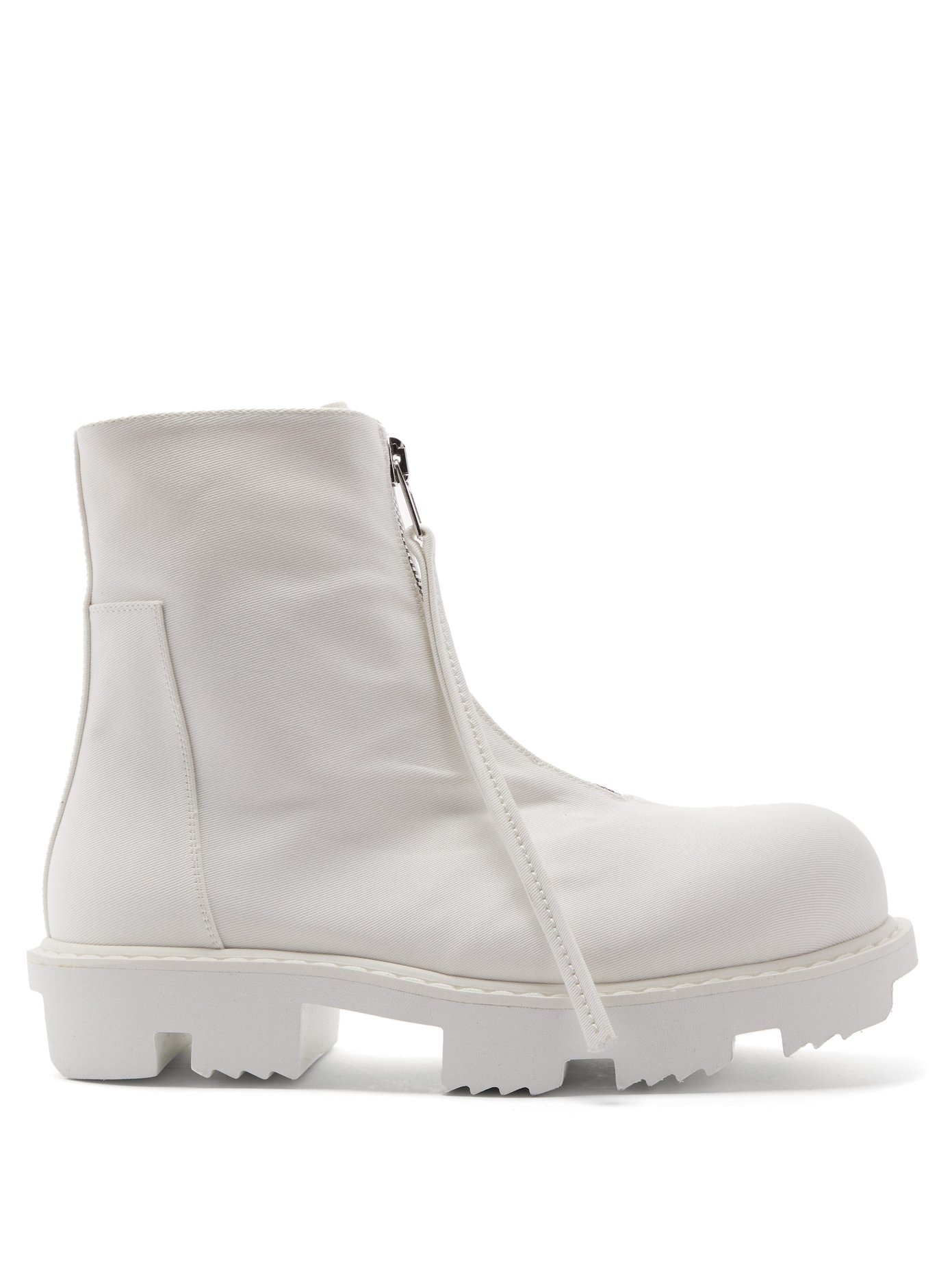 canvas high top boots