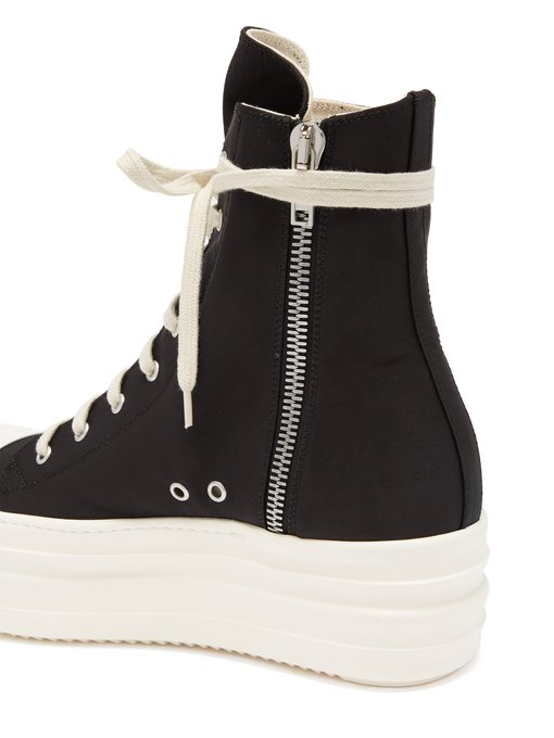 Double Bumper canvas high-top trainers | Rick Owens DRKSHDW 