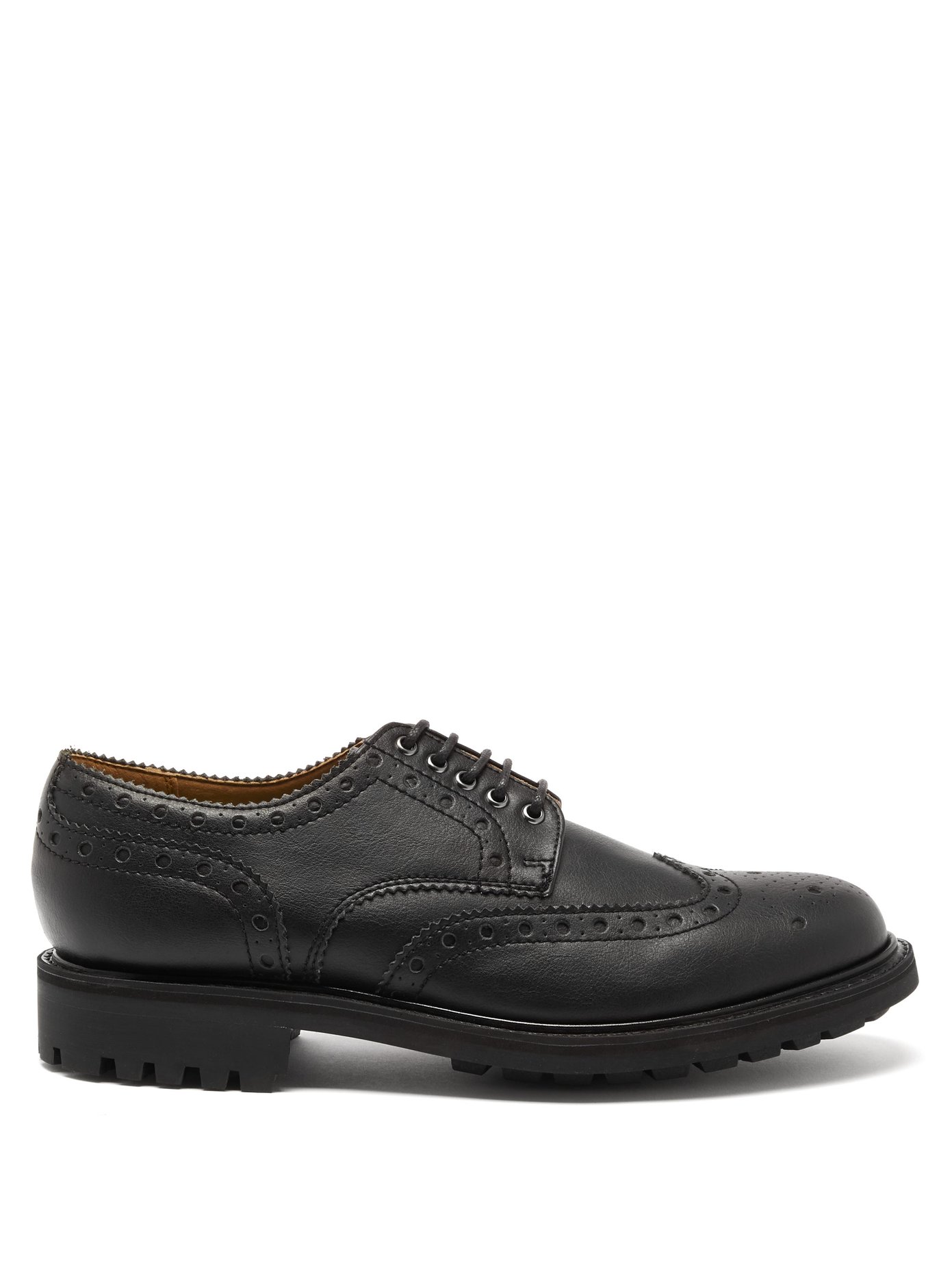 faux leather brogues