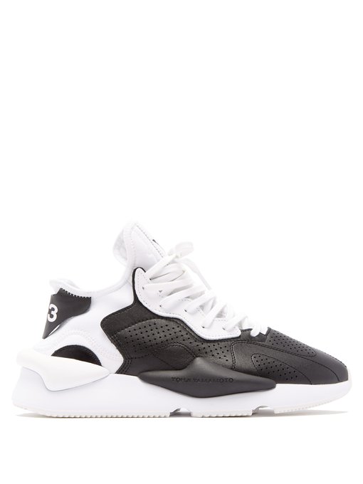 black leather trainers white sole