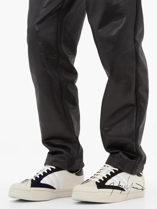 Yohji Star leather and suede trainers 