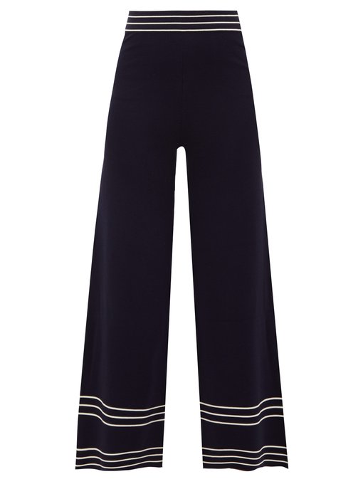 striped jersey trousers