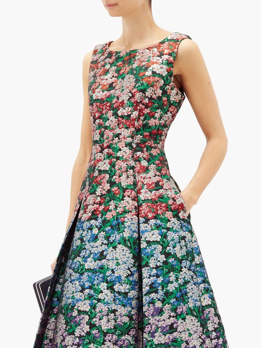 Talon metallic floral-jacquard dress | Mary Katrantzou | MATCHESFASHION US