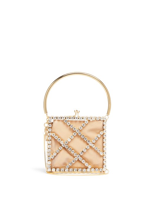 gold embellished clutch bag