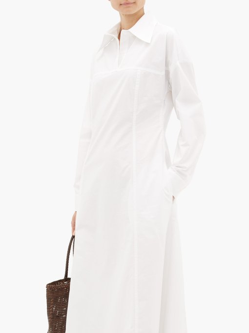 white maxi shirt dress uk