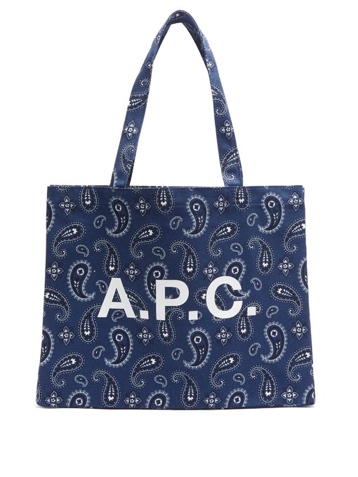 paisley print tote bag