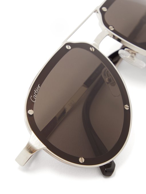 cartier men's santos aviator sunglasses