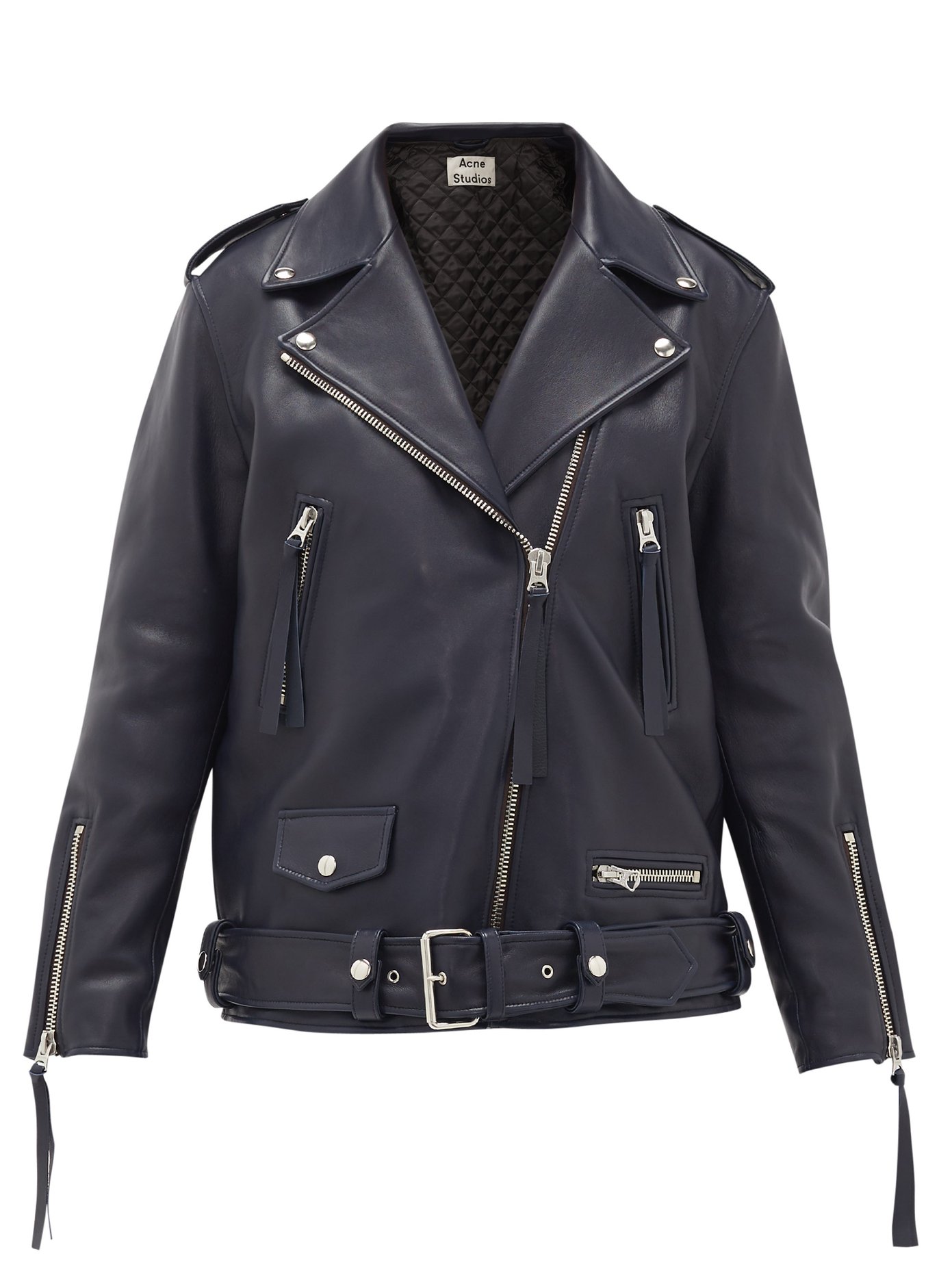 acne studios leather biker jacket