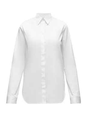 Amos point-collar cotton-poplin shirt | The Row | MATCHESFASHION US