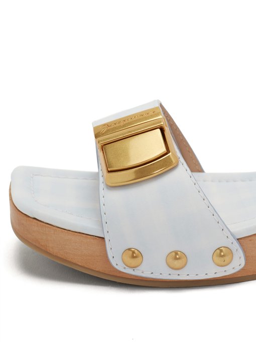 Tatanes wooden-sole leather slides 