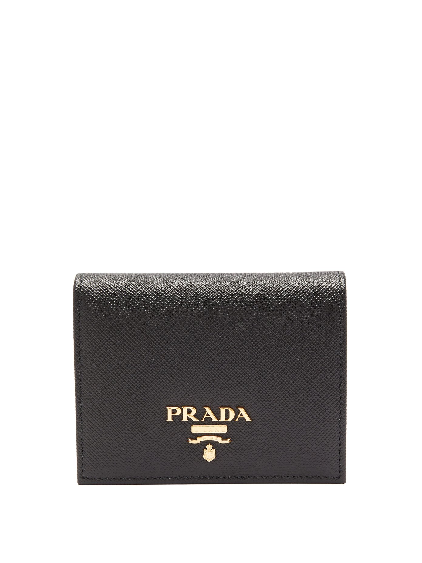 prada logo plaque wallet