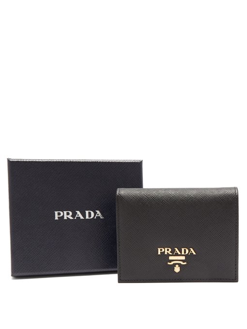 prada logo plaque wallet
