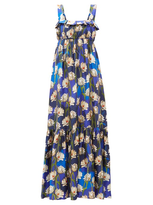 wallis blue magnolia tiered dress