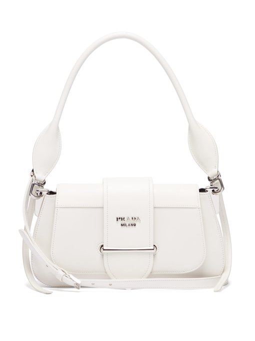 leather shoulder bag prada