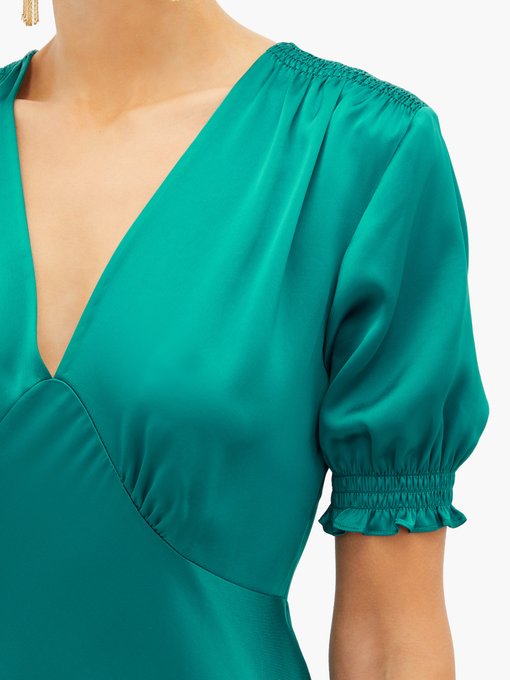 Avianna V-neckline satin maxi dress | Diane Von Furstenberg ...