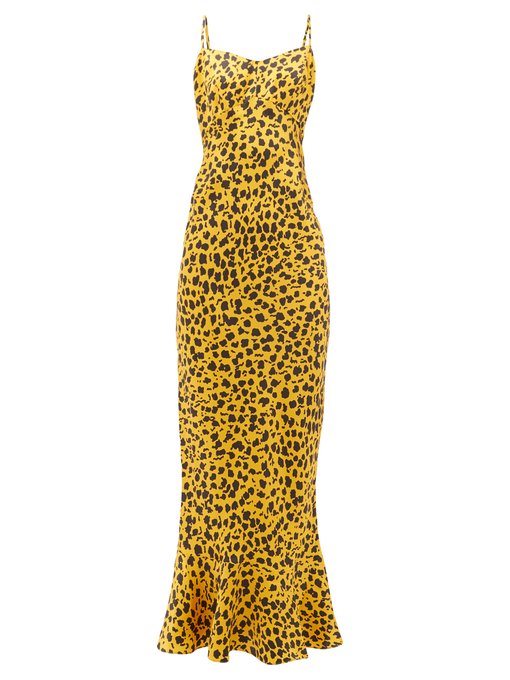 saloni leopard dress