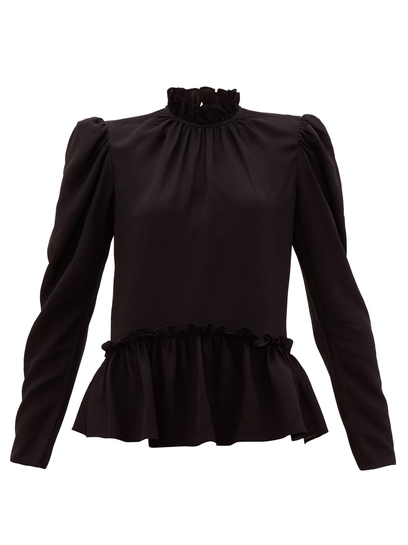 ruffle puff sleeve blouse