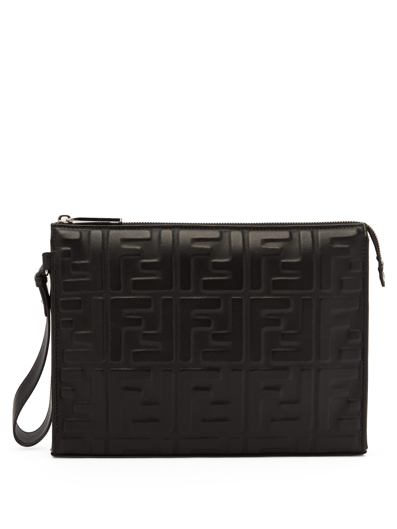 FF-embossed leather pouch | Fendi 