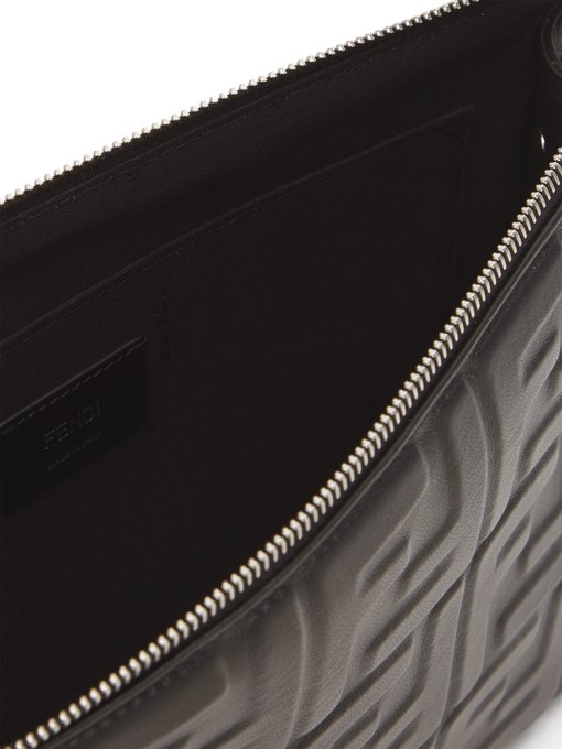 FF-embossed leather pouch | Fendi 
