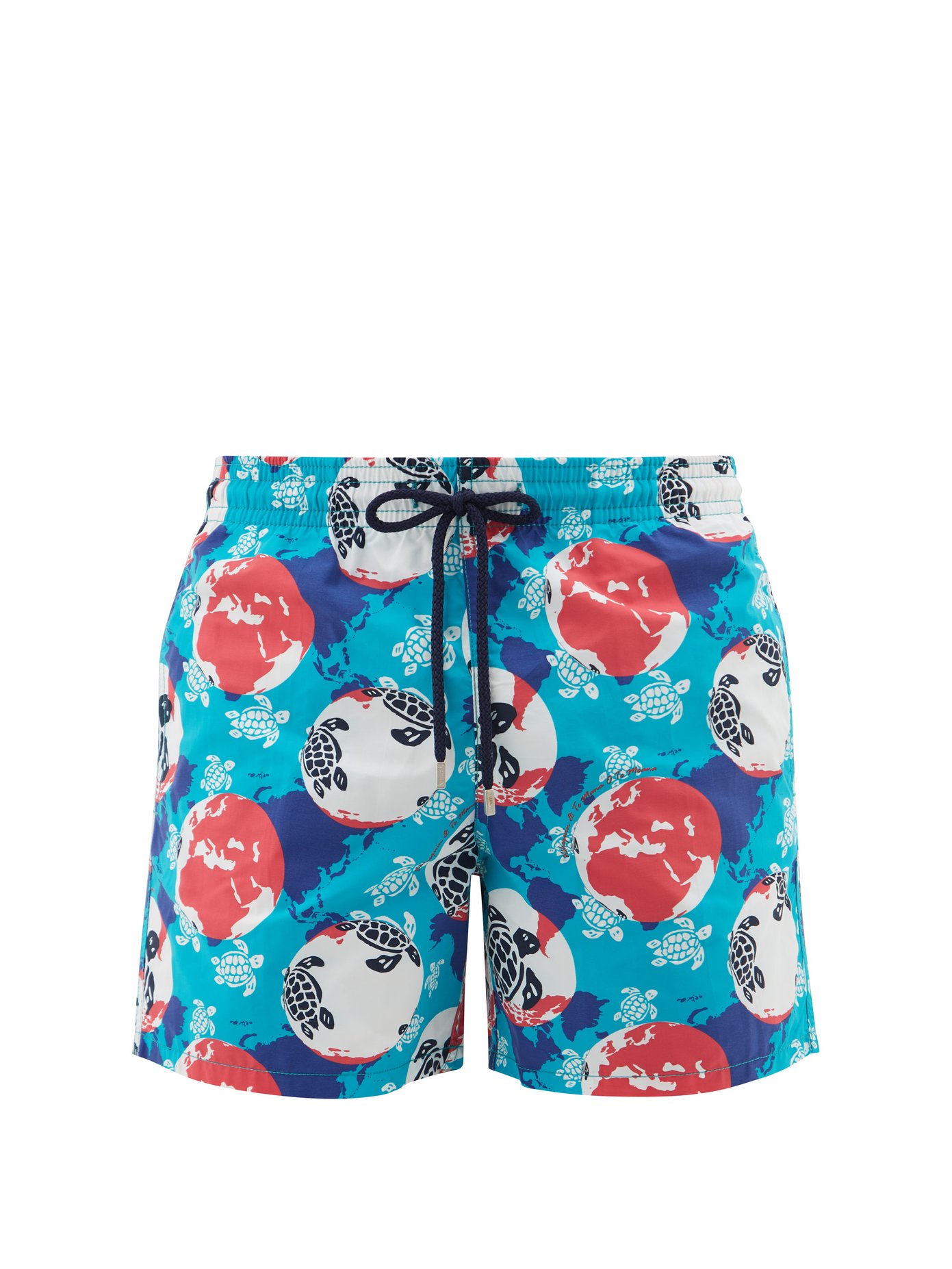 vilebrequin turtle print swim trunks