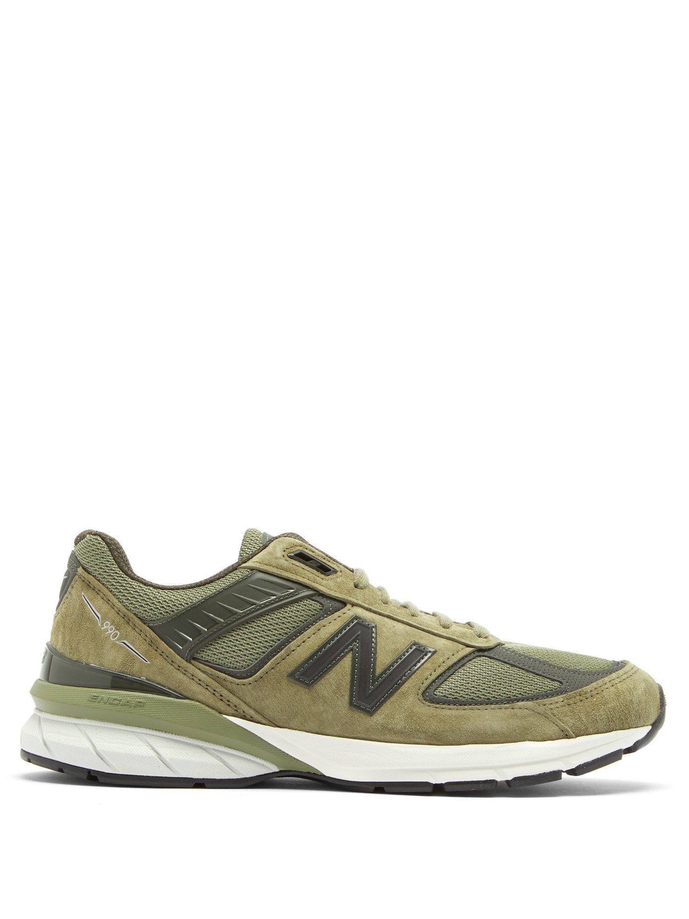 990v5 suede and mesh running trainers 