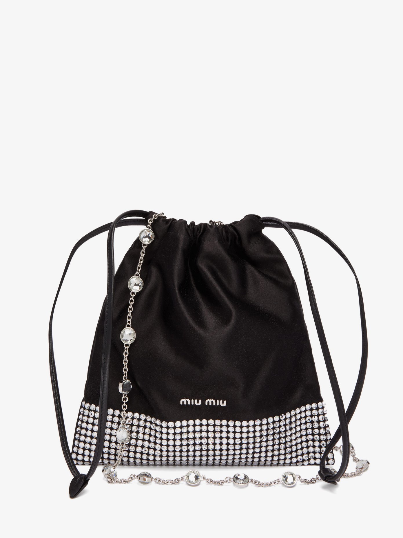 black and white embellished cross body bag