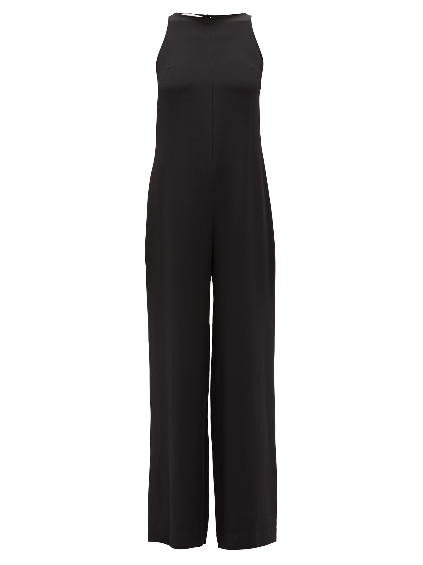 crepe wide leg jumpsuit