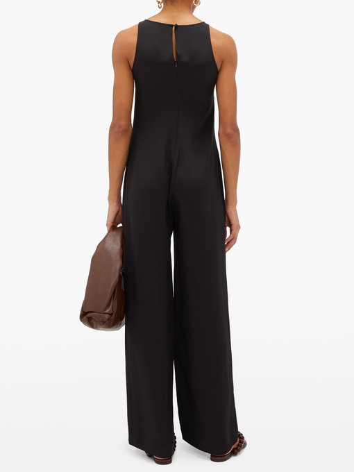 crepe wide leg jumpsuit