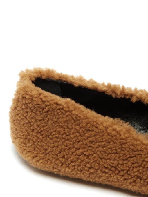 shearling lined ballet flats