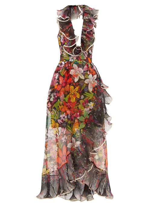 organza gown floral