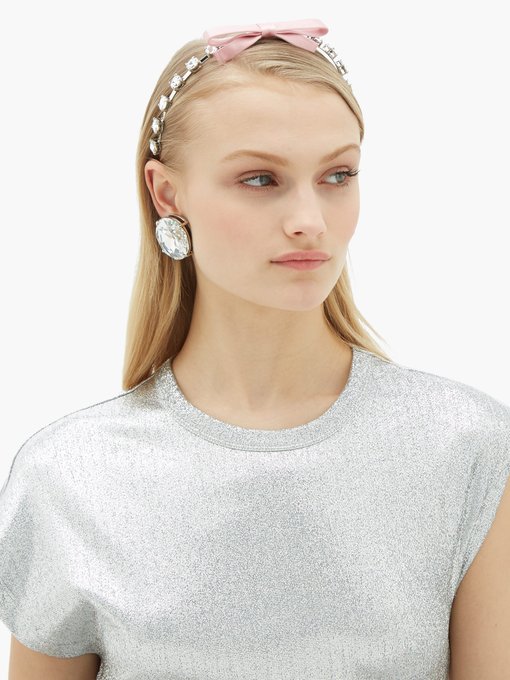 Bow-embellished crystal headband | Miu Miu | MATCHESFASHION UK