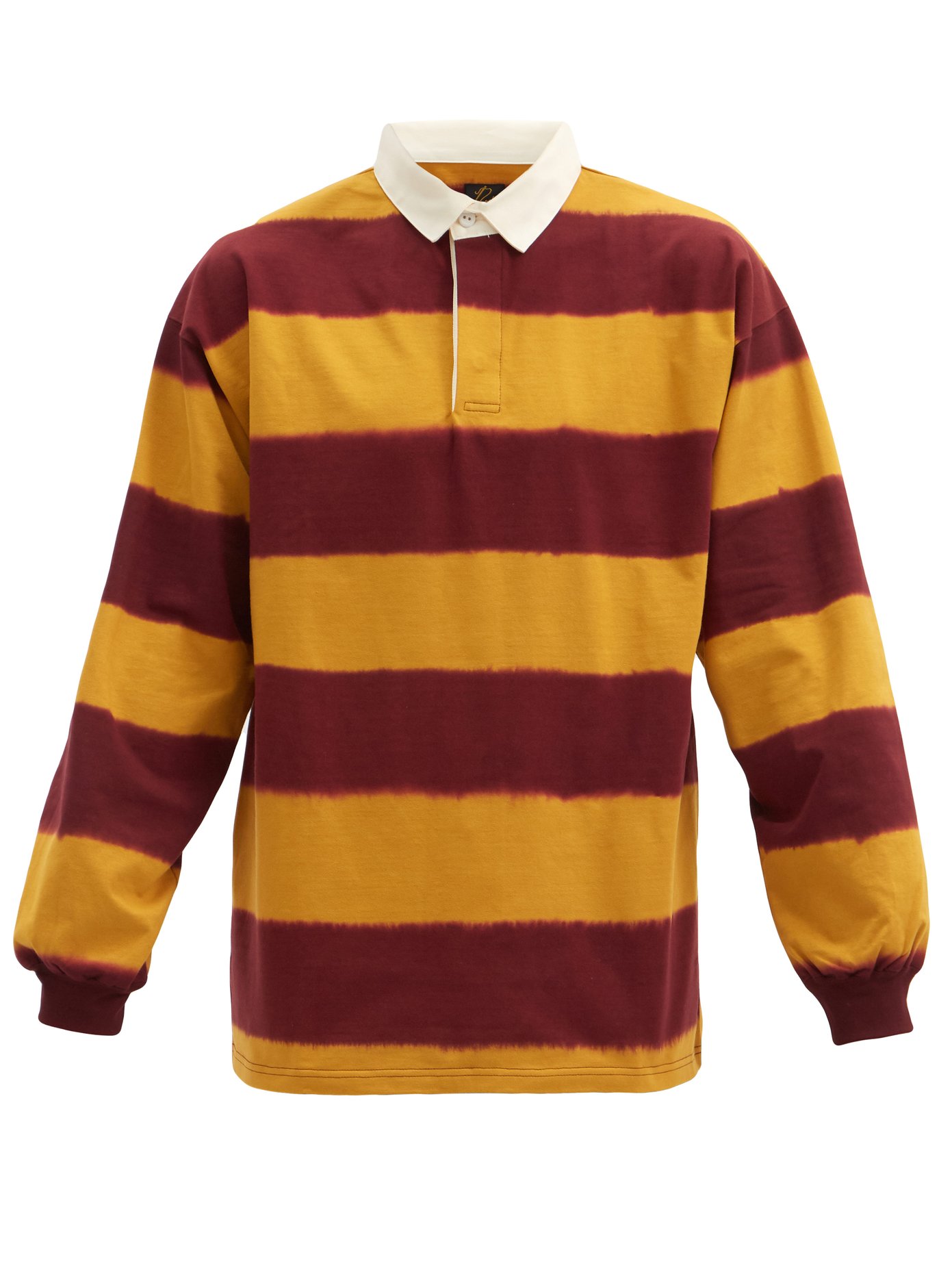 Tie-dye striped cotton rugby shirt 