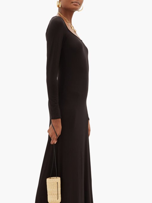 sir celena draped midi dress