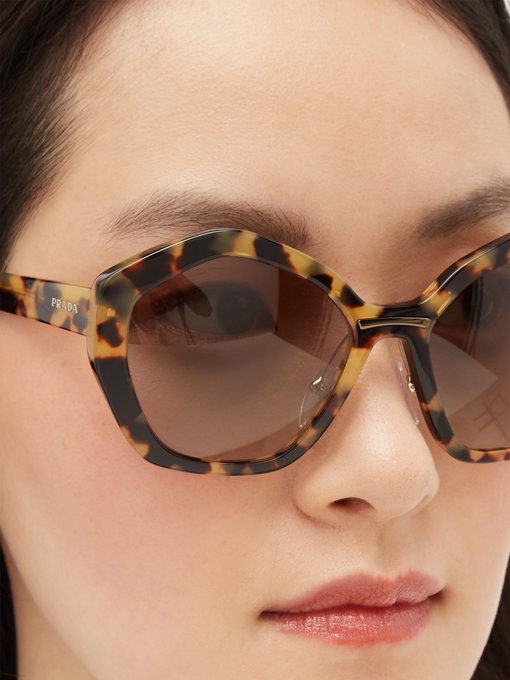 Hexagonal Acetate Sunglasses Prada Eyewear Matchesfashion Us