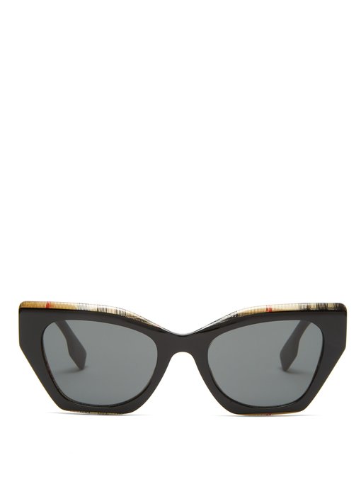 burberry cat eye check sunglasses