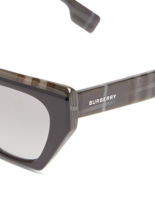 burberry cat eye check sunglasses