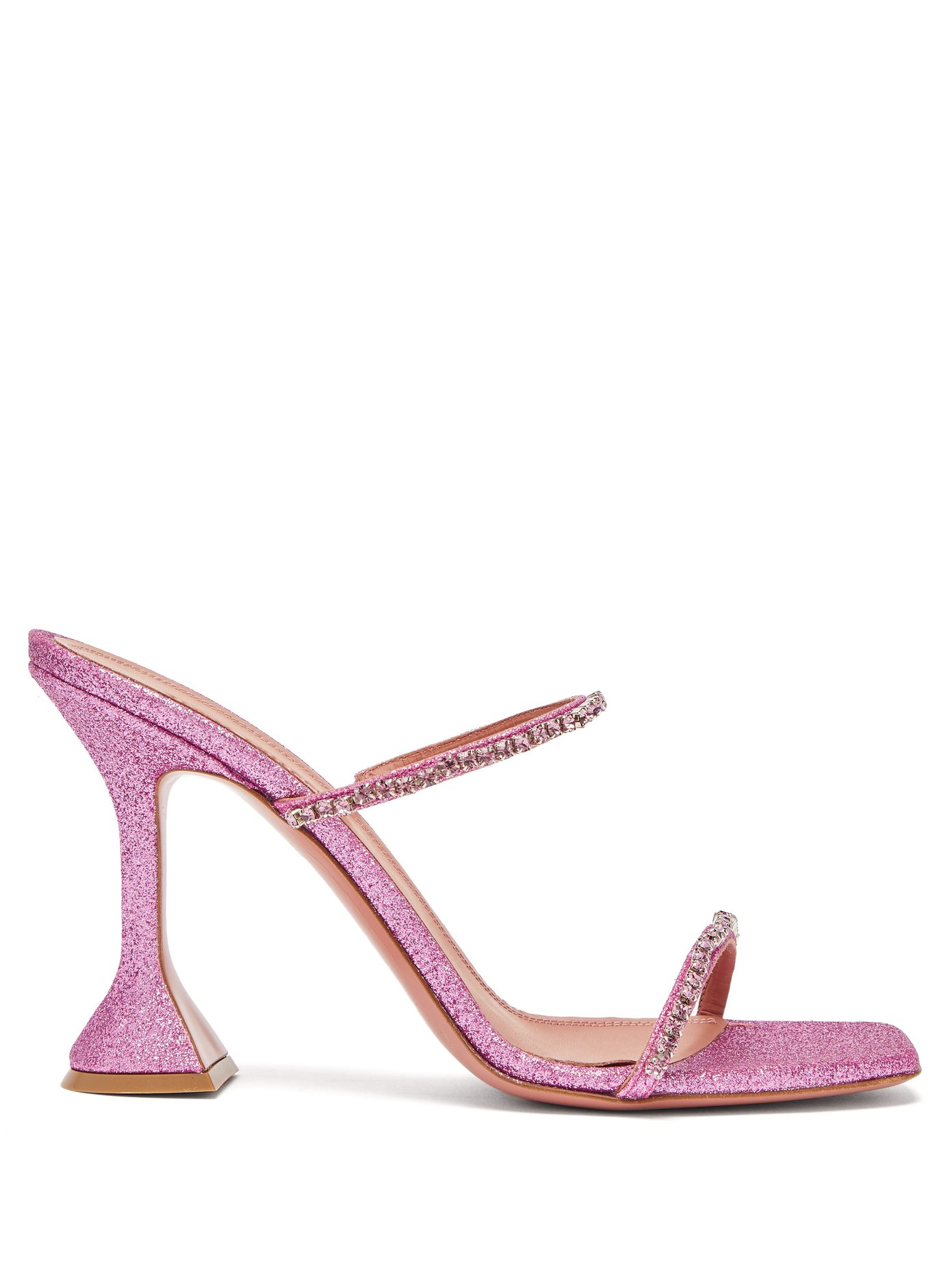 Gilda Crystal Embellished Glittered Sandals Amina Muaddi