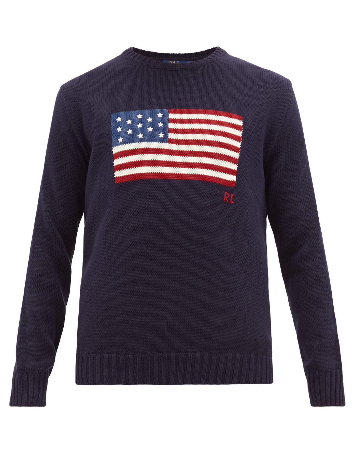 polo american flag sweater