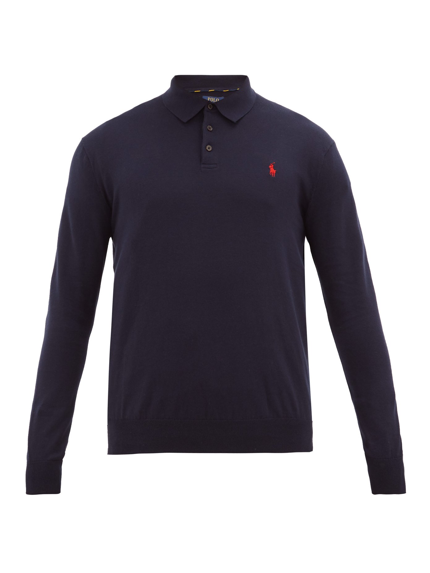 Logo-embroidered cotton-jersey polo 
