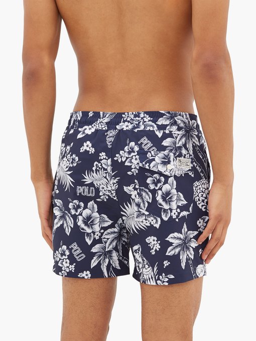 polo ralph lauren hawaiian swim shorts navy