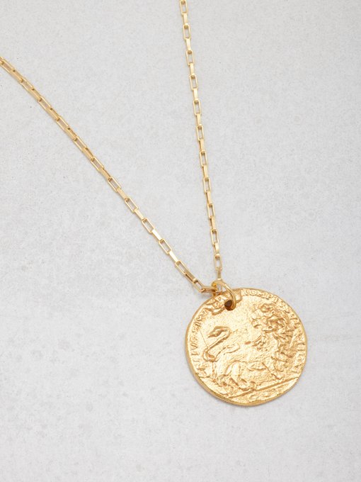 Alighieri Il Leone 24kt gold-plated necklace