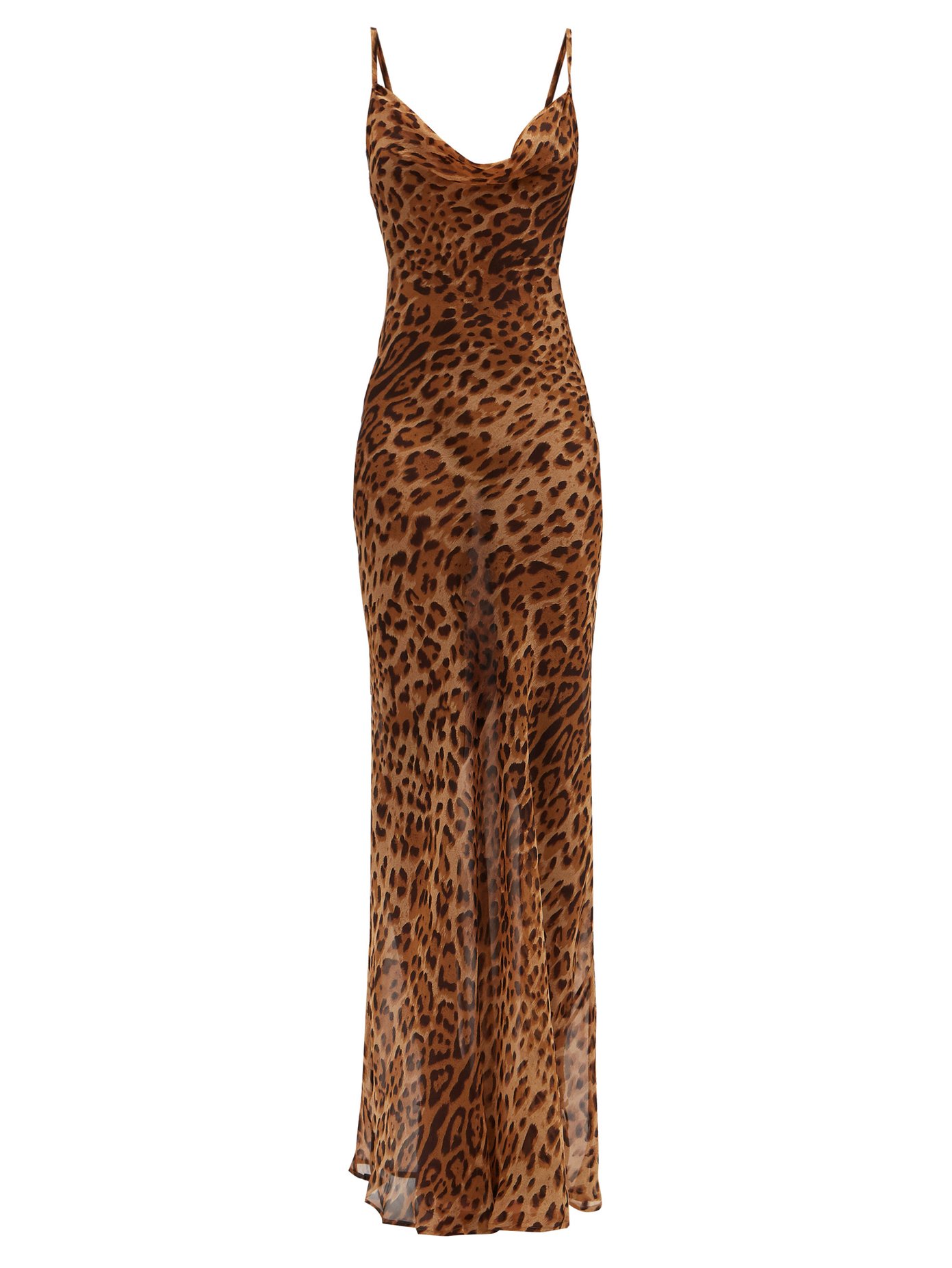leopard print chiffon dress