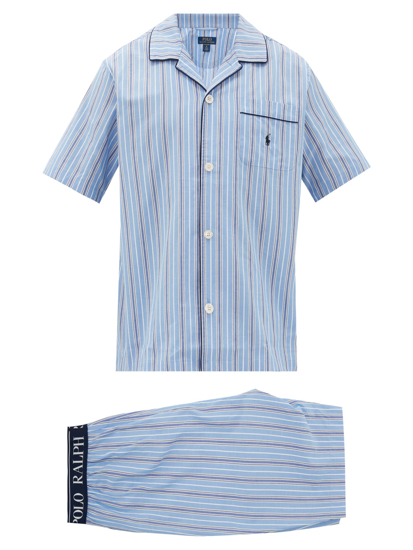 Paul logo-embroidered striped cotton 